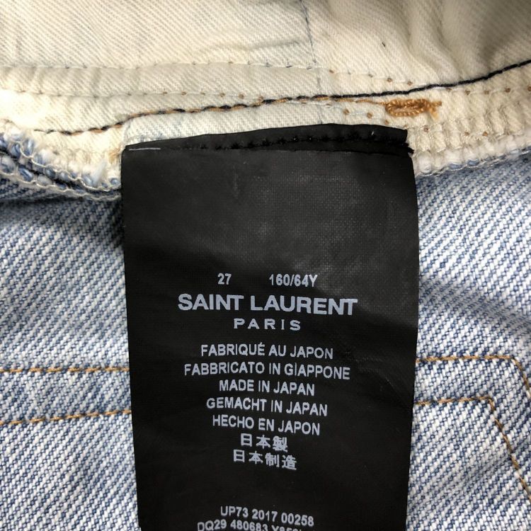 Saint Laurent Paris Saint Laurent Light Wash Denim Jeans Size 27 Size US 27 - 4 Thumbnail