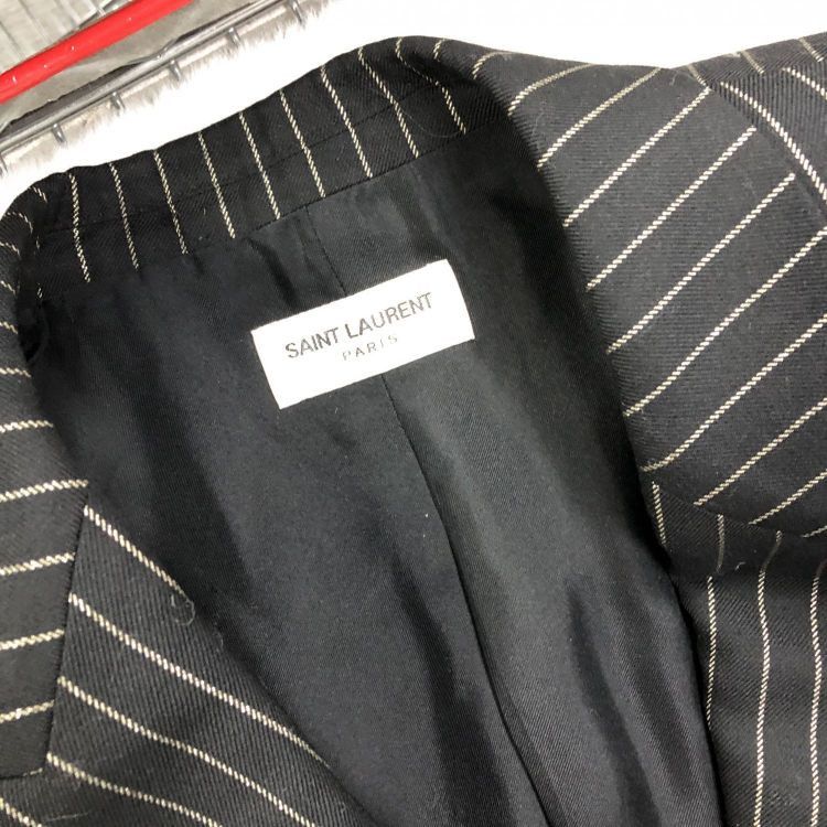 Saint Laurent Paris Saint Laurent Pinstripe Double Breasted Blazer Size 38 Size XS / US 0-2 / IT 36-38 - 9 Thumbnail