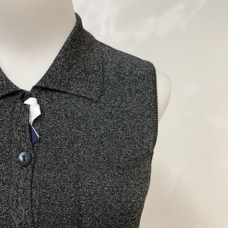 Yves Saint Laurent Yves Saint Laurent Gray Button Up Sleeveless Dress Size M Size M / US 6-8 / IT 42-44 - 6 Thumbnail