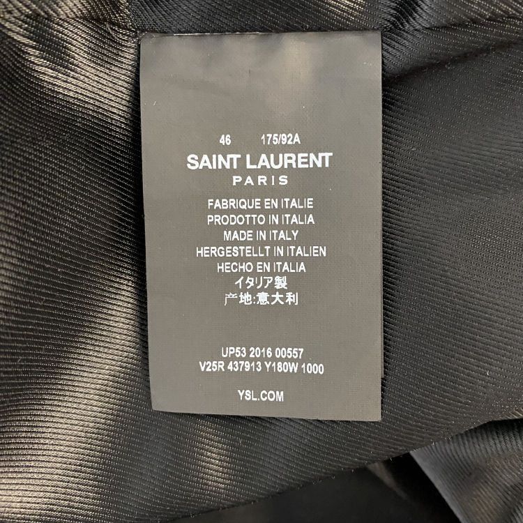 Saint Laurent Paris Saint Laurent Striped Shoulder Zip-Up Jacket Size S Size US S / EU 44-46 / 1 - 4 Thumbnail
