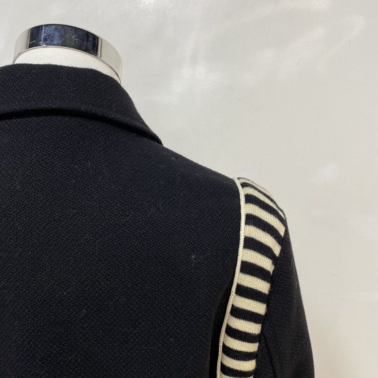 Saint Laurent Paris Saint Laurent Striped Shoulder Zip-Up Jacket Size S Size US S / EU 44-46 / 1 - 8 Thumbnail
