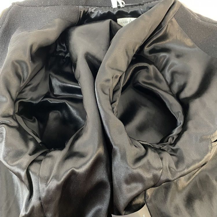 Saint Laurent Paris Saint Laurent Striped Shoulder Zip-Up Jacket Size S Size US S / EU 44-46 / 1 - 9 Thumbnail