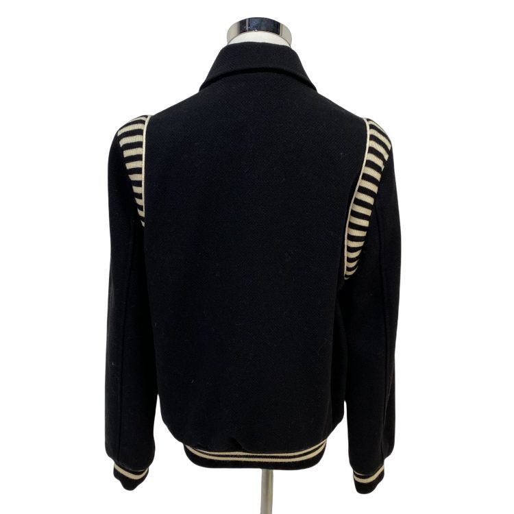 Saint Laurent Paris Saint Laurent Striped Shoulder Zip-Up Jacket Size S Size US S / EU 44-46 / 1 - 2 Thumbnail