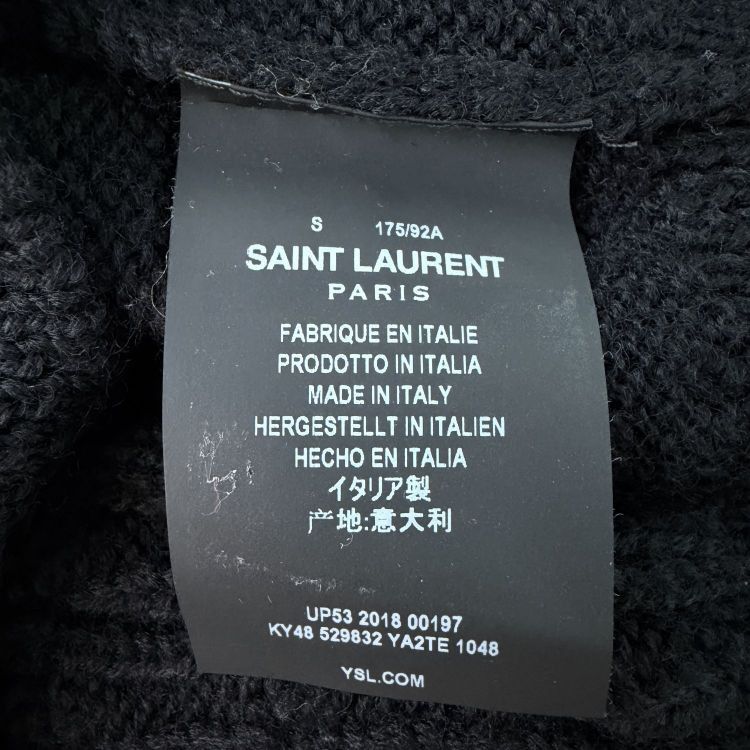 Saint Laurent Paris Saint Laurent Floral Embroidered Cable Knit Sweater Size S Size US S / EU 44-46 / 1 - 4 Thumbnail