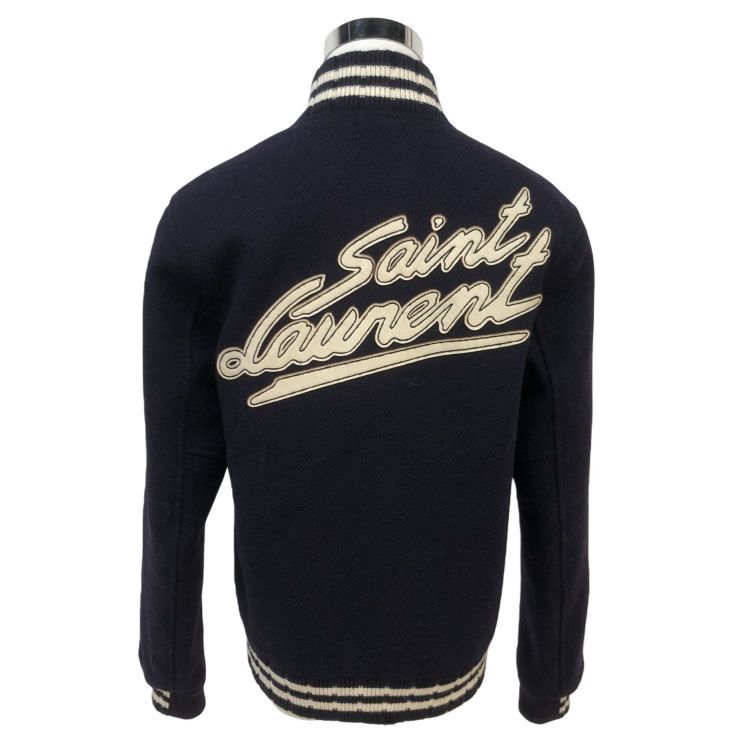 Saint Laurent Paris Saint Laurent Script Logo Varsity Jacket Size 34 Size XS / US 0-2 / IT 36-38 - 2 Thumbnail