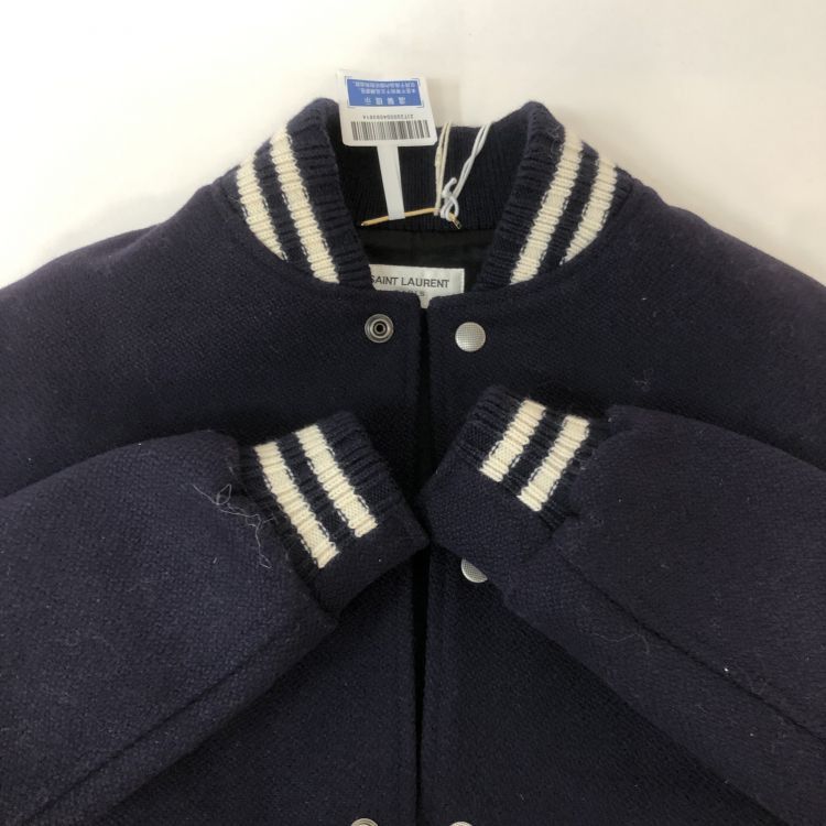Saint Laurent Paris Saint Laurent Script Logo Varsity Jacket Size 34 Size XS / US 0-2 / IT 36-38 - 9 Thumbnail