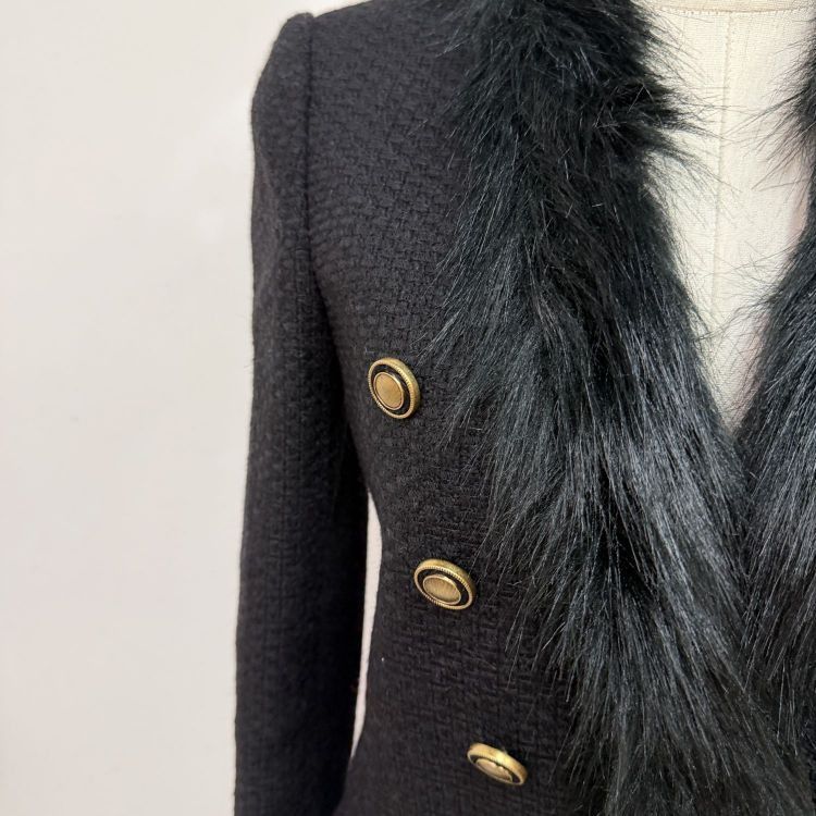 Saint Laurent Paris Saint Laurent Faux Fur Collar Jacket FR 38 Size S / US 4 / IT 40 - 7 Thumbnail