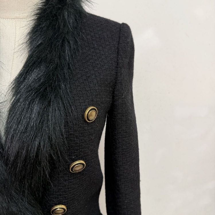 Saint Laurent Paris Saint Laurent Faux Fur Collar Jacket FR 38 Size S / US 4 / IT 40 - 8 Thumbnail