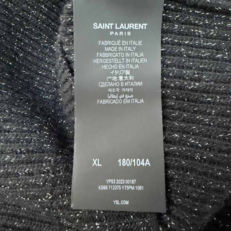 Saint Laurent Paris Saint Laurent Metallic Wool Knit Cardigan Size XL Size US XL / EU 56 / 4 - 4 Thumbnail