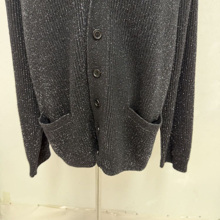Saint Laurent Paris Saint Laurent Metallic Wool Knit Cardigan Size XL Size US XL / EU 56 / 4 - 9 Thumbnail
