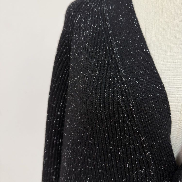 Saint Laurent Paris Saint Laurent Metallic Wool Knit Cardigan Size XL Size US XL / EU 56 / 4 - 7 Thumbnail