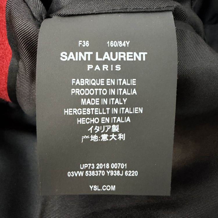 Saint Laurent Paris Saint Laurent Red Trimmed Blazer Size 36 Size XS / US 0-2 / IT 36-38 - 4 Thumbnail