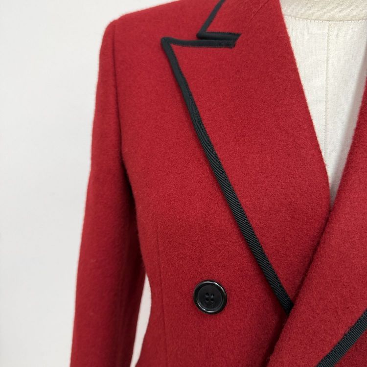 Saint Laurent Paris Saint Laurent Red Trimmed Blazer Size 36 Size XS / US 0-2 / IT 36-38 - 7 Thumbnail