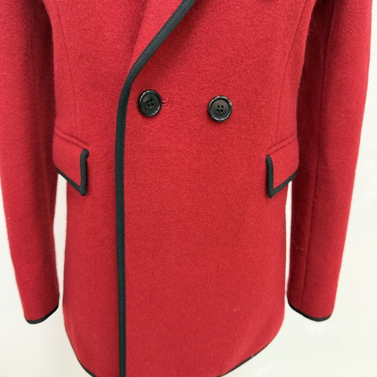 Saint Laurent Paris Saint Laurent Red Trimmed Blazer Size 36 Size XS / US 0-2 / IT 36-38 - 9 Thumbnail