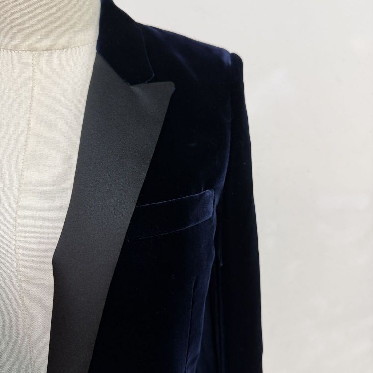 Saint Laurent Paris Saint Laurent Velvet Blazer Size F36 Size XS / US 0-2 / IT 36-38 - 8 Thumbnail