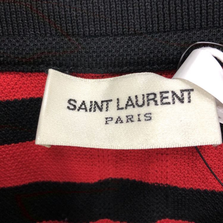 Saint Laurent Paris Saint Laurent Striped Polo Size L Size US L / EU 52-54 / 3 - 3 Thumbnail