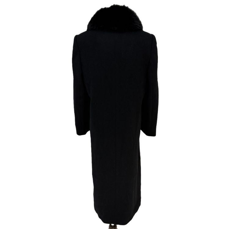 Yves Saint Laurent Yves Saint Laurent Fur Collar Wool Coat Size M Size M / US 6-8 / IT 42-44 - 2 Thumbnail
