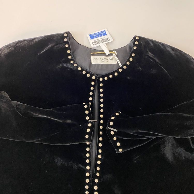 Saint Laurent Paris Saint Laurent Studded Velvet Jacket F38 Size S / US 4 / IT 40 - 10 Thumbnail