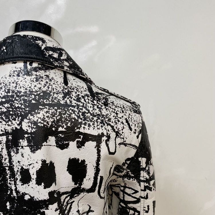 Saint Laurent Paris Saint Laurent Graffiti Leather Biker Jacket Size 40 Size M / US 6-8 / IT 42-44 - 8 Thumbnail
