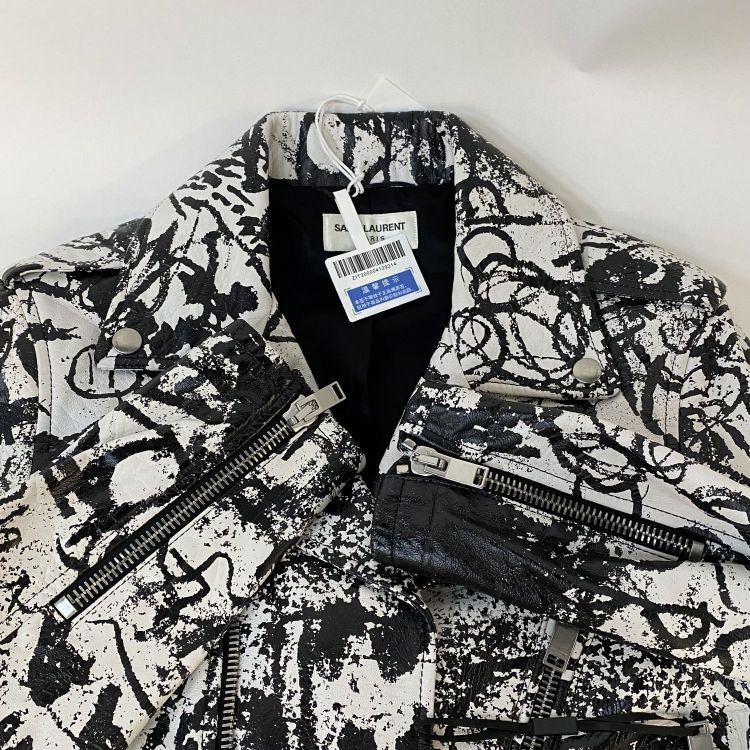 Saint Laurent Paris Saint Laurent Graffiti Leather Biker Jacket Size 40 Size M / US 6-8 / IT 42-44 - 9 Thumbnail