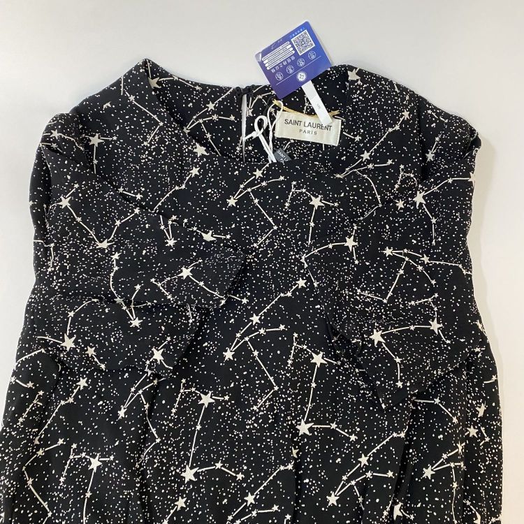 Saint Laurent Paris Saint Laurent Star Print Mini Dress Size 34 Size XS / US 0-2 / IT 36-38 - 9 Thumbnail