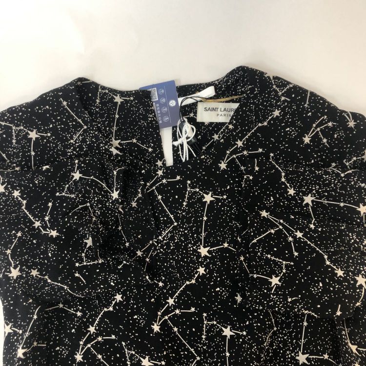 Saint Laurent Paris Saint Laurent Constellation Star Silk Dress Size 38 Size S / US 4 / IT 40 - 10 Thumbnail