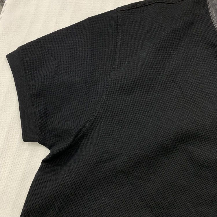 Saint Laurent Paris Saint Laurent Leather Trim Polo Shirt Size M Size US M / EU 48-50 / 2 - 8 Thumbnail