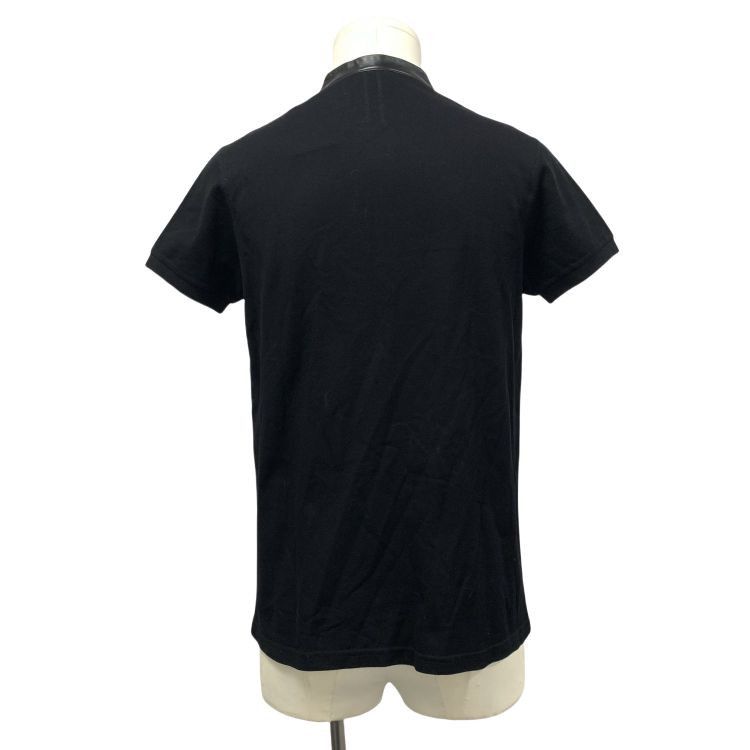 Saint Laurent Paris Saint Laurent Leather Trim Polo Shirt Size M Size US M / EU 48-50 / 2 - 2 Thumbnail