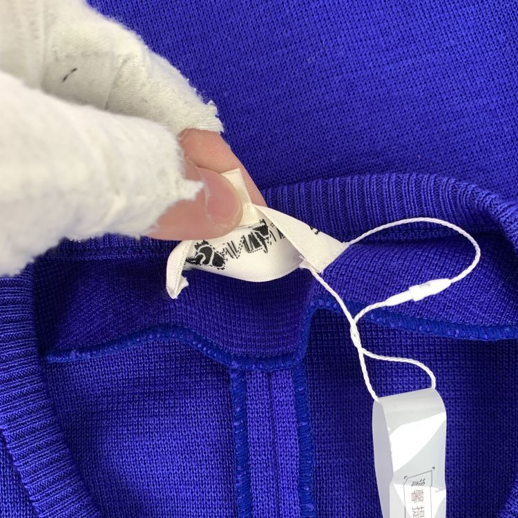 Yves Saint Laurent Yves Saint Laurent Blue Knit Cardigan Size L Size L / US 10 / IT 46 - 4 Thumbnail