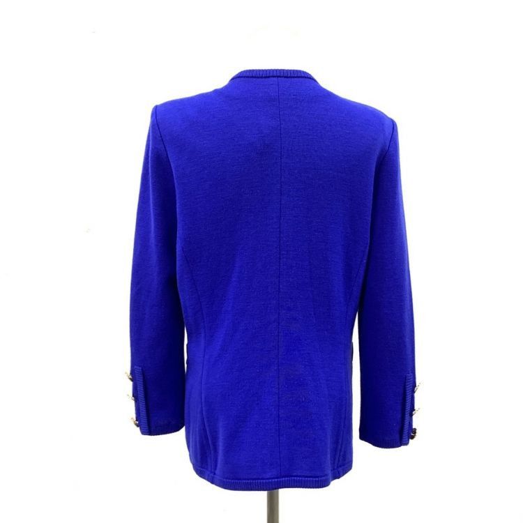 Yves Saint Laurent Yves Saint Laurent Blue Knit Cardigan Size L Size L / US 10 / IT 46 - 2 Thumbnail