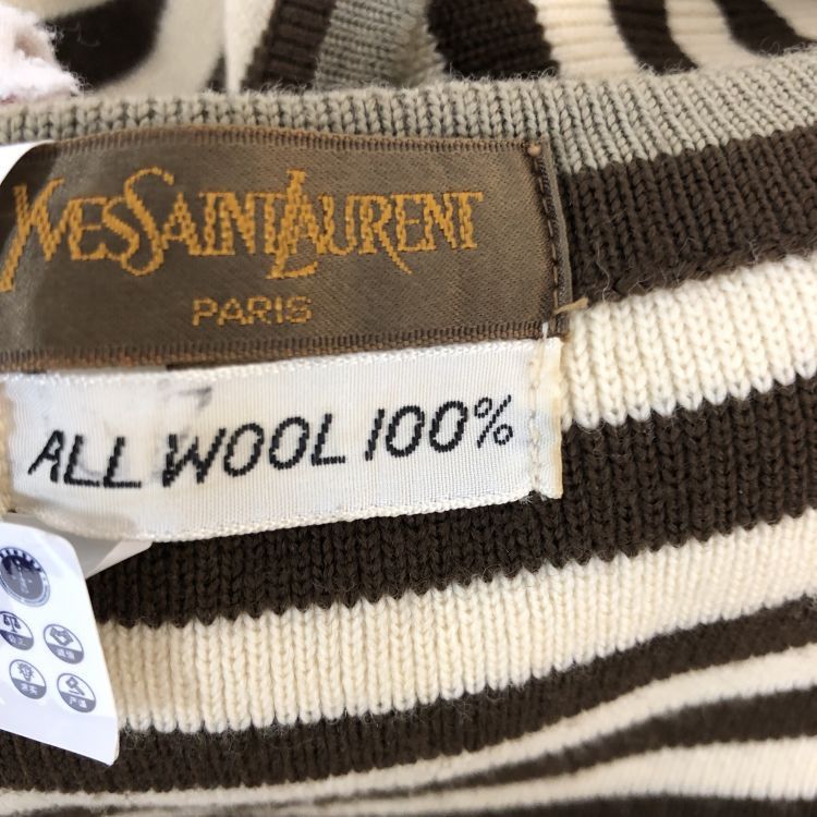 Yves Saint Laurent Yves Saint Laurent Striped Knit Sweater Size S Size S / US 4 / IT 40 - 4 Thumbnail
