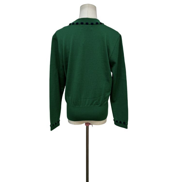 Yves Saint Laurent Yves Saint Laurent Green Wool Knit Sweater Size M Size US M / EU 48-50 / 2 - 2 Thumbnail