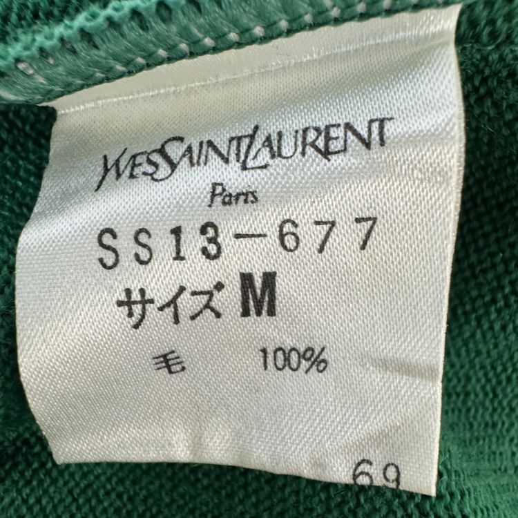 Yves Saint Laurent Yves Saint Laurent Green Wool Knit Sweater Size M Size US M / EU 48-50 / 2 - 3 Thumbnail