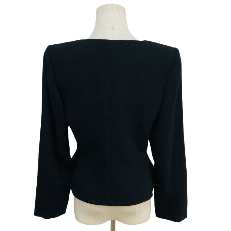 Yves Saint Laurent Yves Saint Laurent Black Embroidered Jacket Size M Size M / US 6-8 / IT 42-44 - 2 Thumbnail