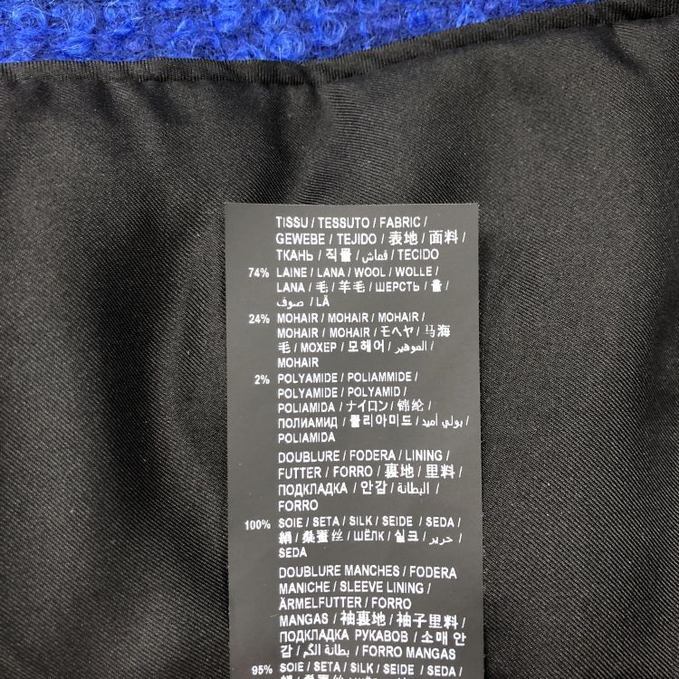 Saint Laurent Paris Saint Laurent Blue Textured Wool Mohair Blazer Size F40 Size M / US 6-8 / IT 42-44 - 4 Thumbnail