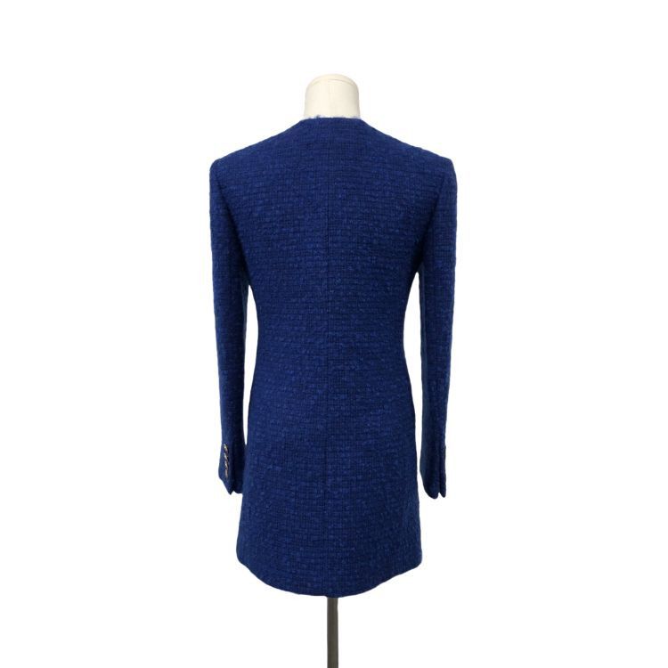 Saint Laurent Paris Saint Laurent Blue Textured Wool Mohair Blazer Size F40 Size M / US 6-8 / IT 42-44 - 2 Thumbnail