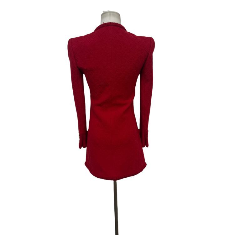 Saint Laurent Paris Saint Laurent Red Textured Wool Jacket Size 38 Size S / US 4 / IT 40 - 2 Thumbnail