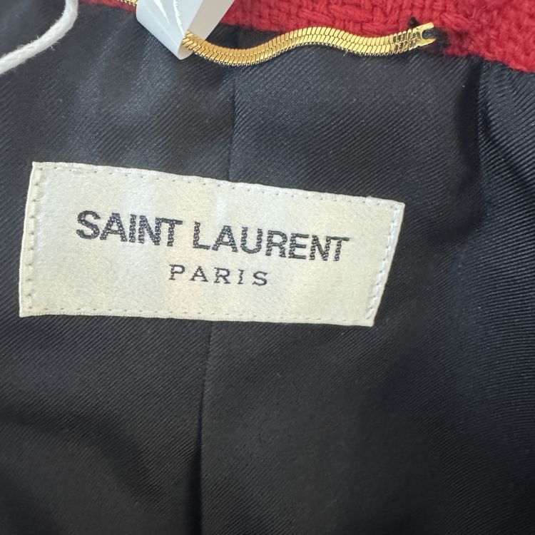 Saint Laurent Paris Saint Laurent Red Textured Wool Jacket Size 38 Size S / US 4 / IT 40 - 6 Thumbnail