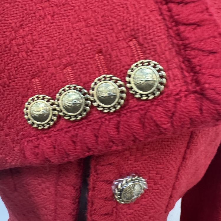 Saint Laurent Paris Saint Laurent Red Textured Wool Jacket Size 38 Size S / US 4 / IT 40 - 7 Thumbnail