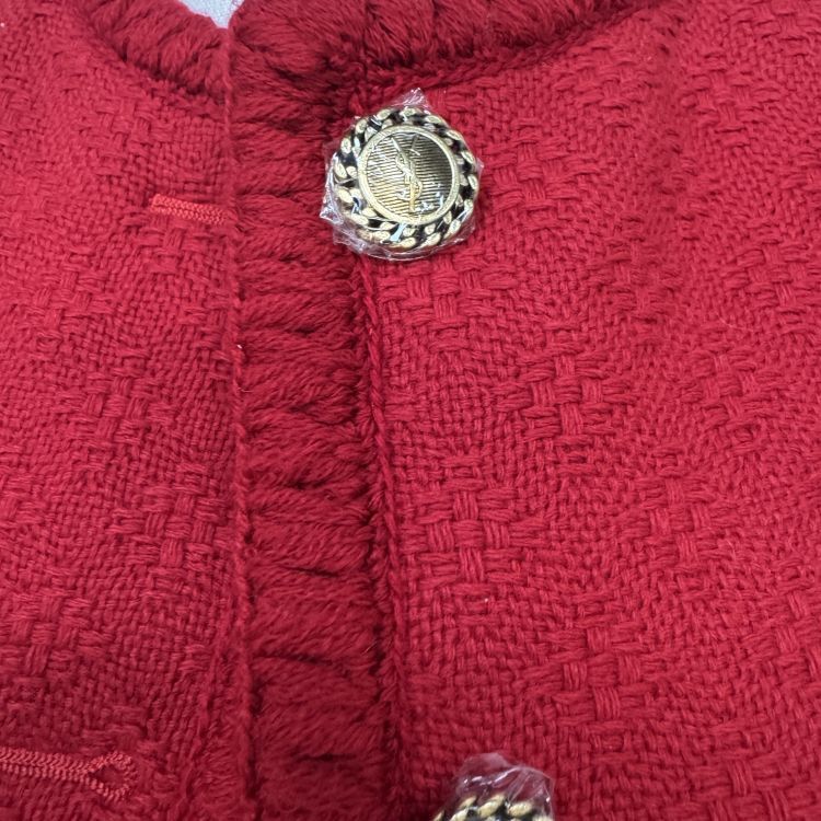 Saint Laurent Paris Saint Laurent Red Textured Wool Jacket Size 38 Size S / US 4 / IT 40 - 8 Thumbnail