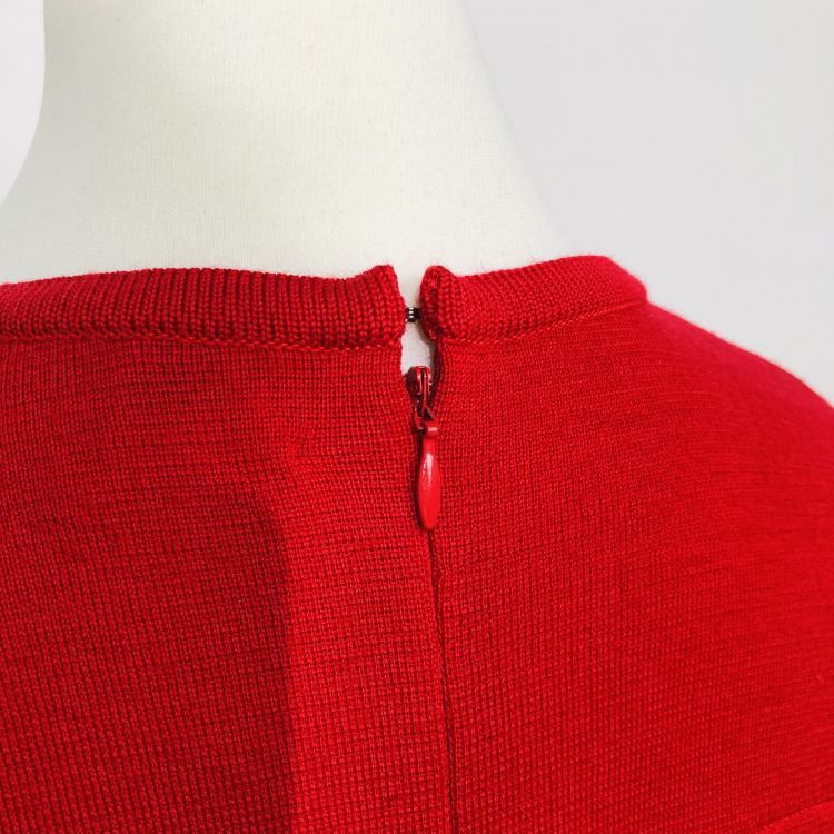 Saint Laurent Paris Saint Laurent Red Wool Dress Size M Size M / US 6-8 / IT 42-44 - 4 Thumbnail