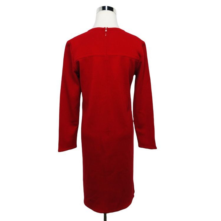 Saint Laurent Paris Saint Laurent Red Wool Dress Size M Size M / US 6-8 / IT 42-44 - 2 Thumbnail