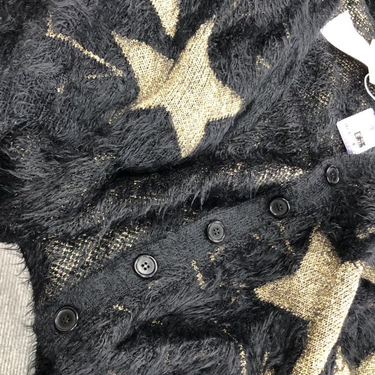 Saint Laurent Paris Saint Laurent Gold Star Shaggy Cardigan Size S Size US S / EU 44-46 / 1 - 6 Thumbnail
