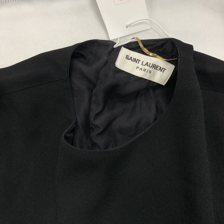 Saint Laurent Paris Saint Laurent Black Mini Dress Size 38 Size S / US 4 / IT 40 - 8 Thumbnail