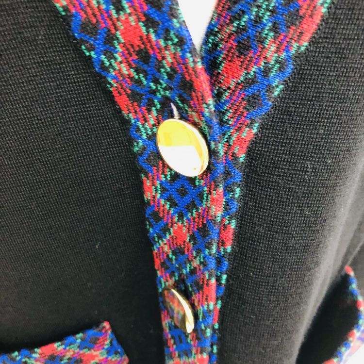 Saint Laurent Paris Saint Laurent Pattern Trim Wool Cardigan Size M Size M / US 6-8 / IT 42-44 - 4 Thumbnail