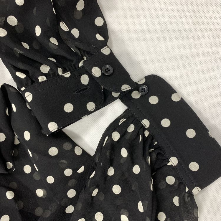 Saint Laurent Paris Saint Laurent Polka Dot Silk Blouse Size 34 Size XS / US 0-2 / IT 36-38 - 9 Thumbnail