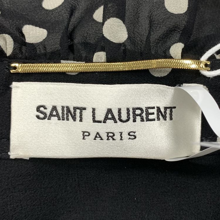 Saint Laurent Paris Saint Laurent Polka Dot Silk Blouse Size 34 Size XS / US 0-2 / IT 36-38 - 3 Thumbnail