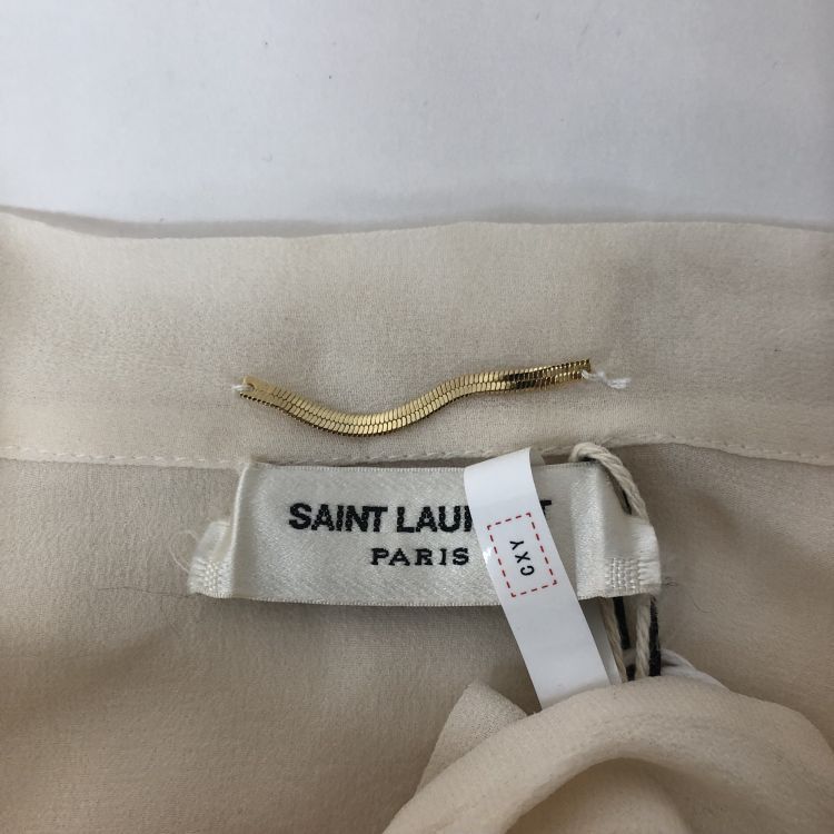 Saint Laurent Paris Saint Laurent Silk Tie Neck Blouse Size 36 Size XS / US 0-2 / IT 36-38 - 3 Thumbnail