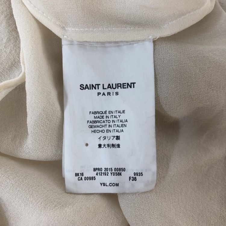 Saint Laurent Paris Saint Laurent Silk Tie Neck Blouse Size 36 Size XS / US 0-2 / IT 36-38 - 4 Thumbnail