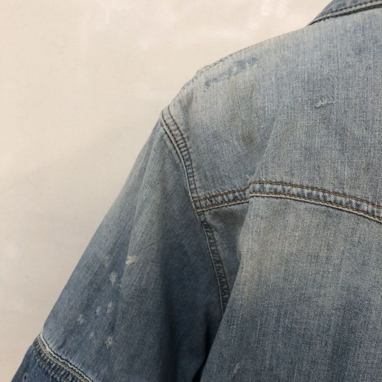 Saint Laurent Paris Saint Laurent Lace-Up Denim Shirt Size XL Size US XL / EU 56 / 4 - 8 Thumbnail